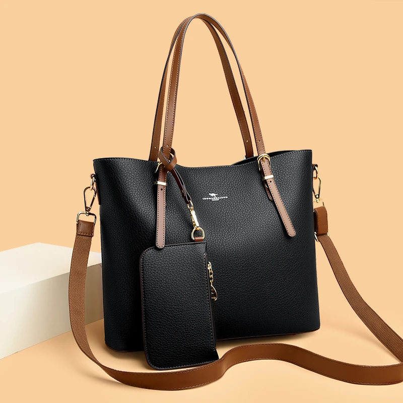 米琦袋鼠大容量女士通勤手提托特包高级感大气时尚简约百搭单肩包