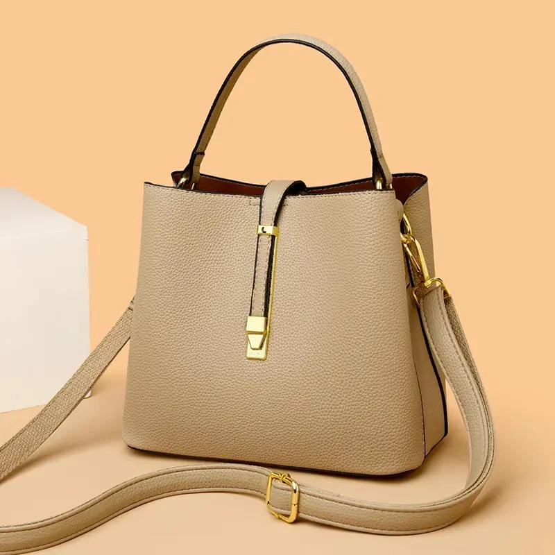 米琦袋鼠女包简约手提包单肩包2025新款洋气妈妈包女士时尚斜挎包