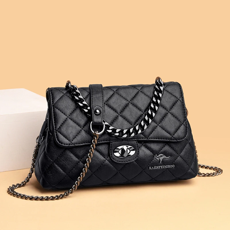 品牌专柜女包2025新款秋冬潮百搭韩版单肩包时尚软皮女士斜挎包包