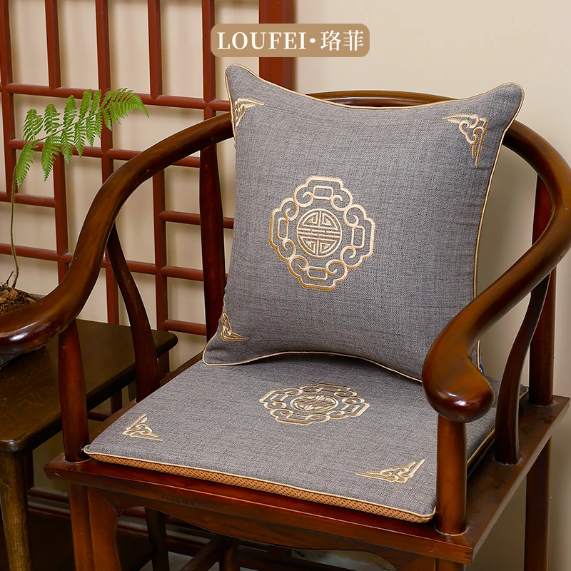 中式实木椅子坐垫红木沙发垫圈椅冬季餐椅垫海绵座椅茶椅垫子定制