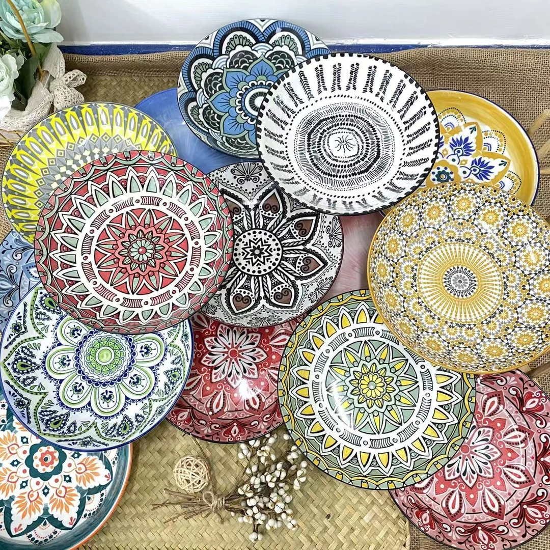 【橙小宝专属】外贸8英寸深盘6个装随机