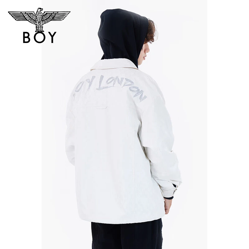BOYLONDON潮牌梭织外套男女同款秋冬新款logo刺绣休闲长袖 N23013