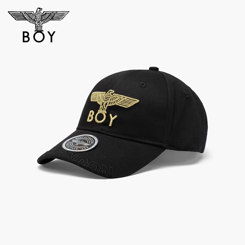 BOYLONDON23秋季新品情侣款鸭舌帽烫金logo潮酷高街棒球帽 N90028