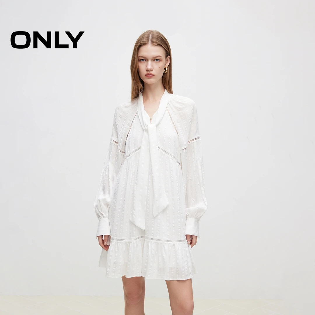 ONLY2025秋季新款甜美舒适休闲A字宽松显瘦短裙连衣裙女124307046