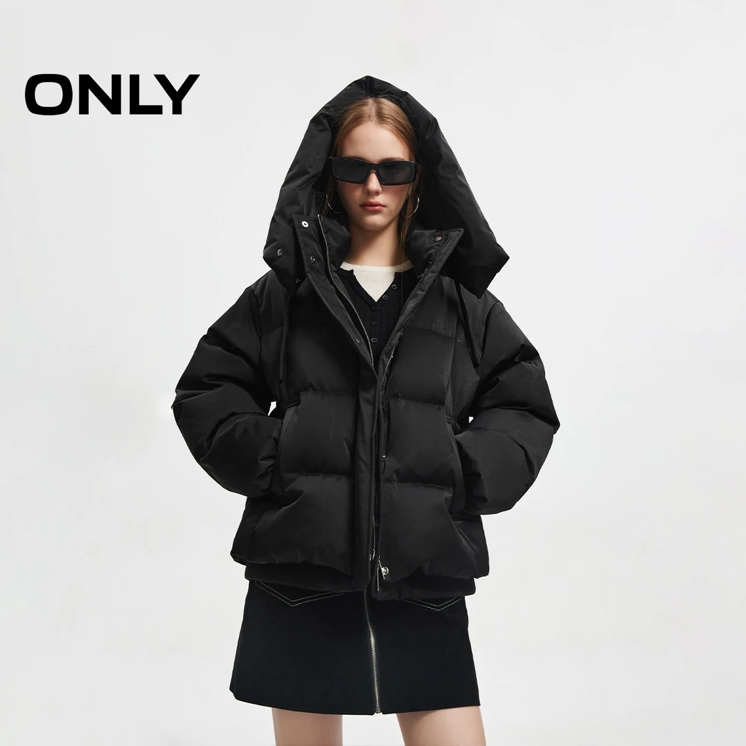 ONLY2025冬季新款90白鸭绒减龄蓬松云朵感连帽羽绒服女|125423073
