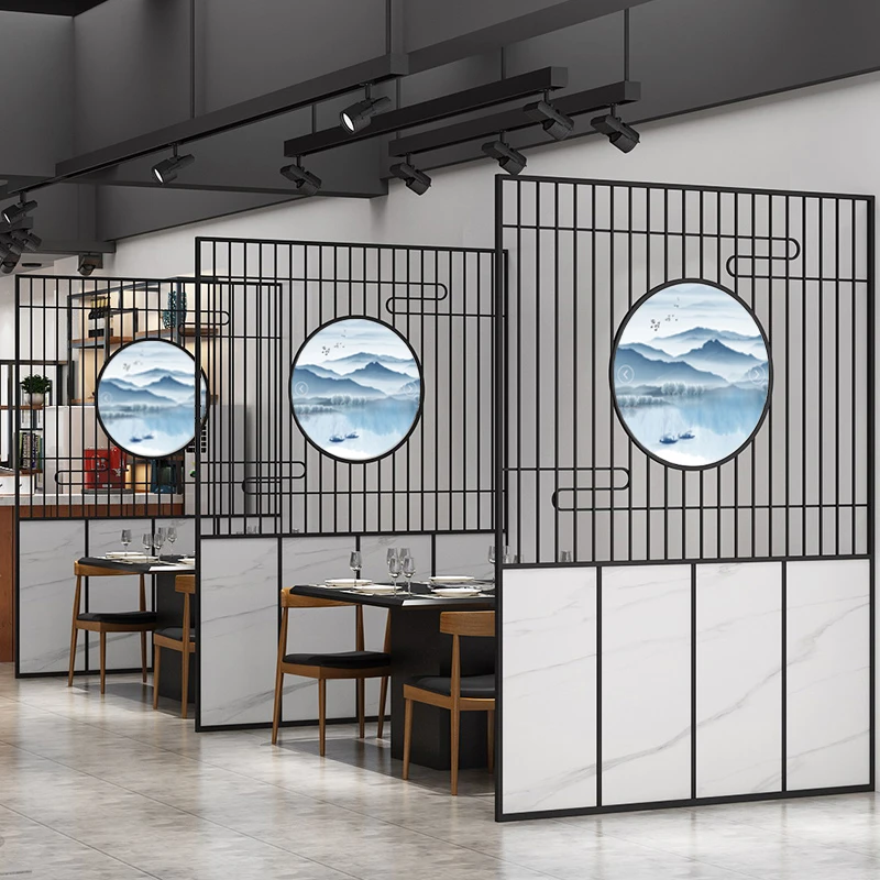 风桌 防现代遮挡屏风隔断客厅铁艺物板屏风隔断屏风墙隔断装饰NEW