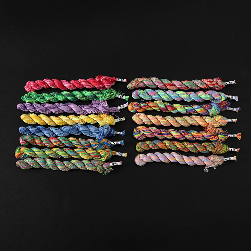 【麻花七彩线】十字绣手工鞋垫专用绣线135根多色可选