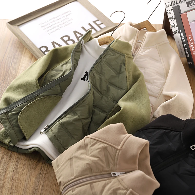 男童夹棉加厚外套秋冬装儿童防风上衣2024冬季新款男孩保暖棉衣潮