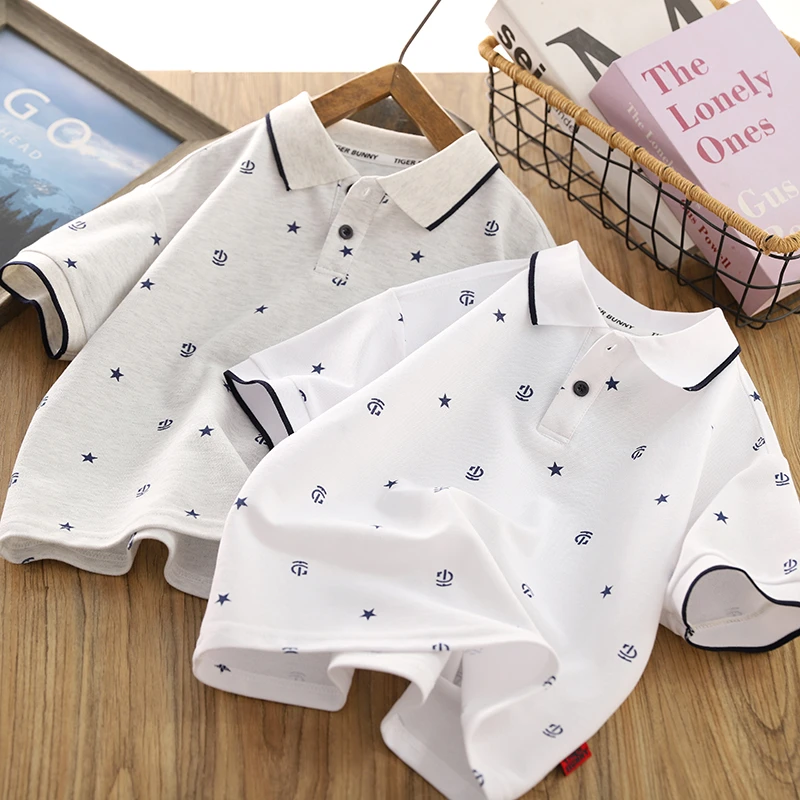 男童短袖T恤儿童夏装POLO衫2024夏季新款上中大童装薄款体恤半袖