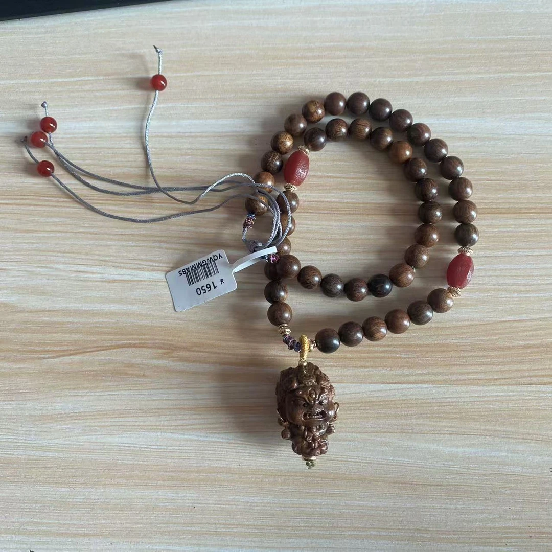 巴布亚贡木0.8脖挂精工雕刻大黑天款