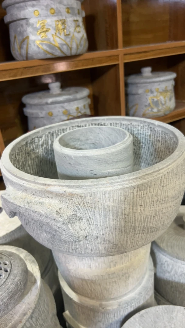 正宗软皂石大号石锅