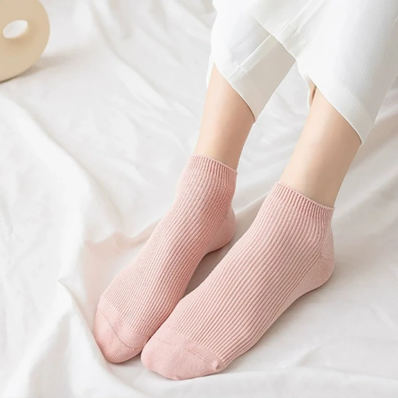 A905女袜纯棉春夏季短袜双针无骨薄款吸汗吸湿防臭透气袜子女低帮