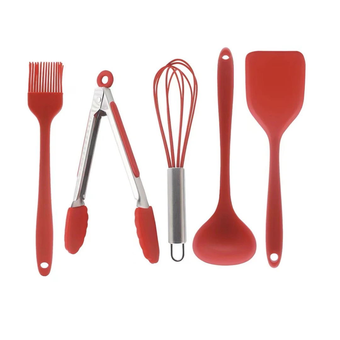 硅胶厨具套装不粘锅专用锅铲汤勺漏勺耐高温易收纳