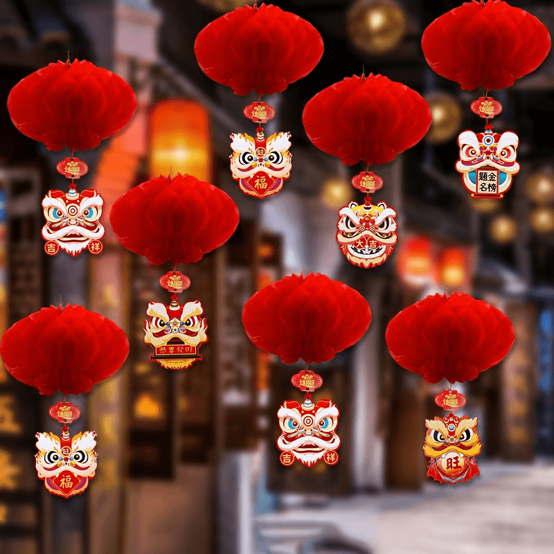 小红灯笼挂饰元旦过年春节新年装饰吊牌挂件幼儿园室内户外布置