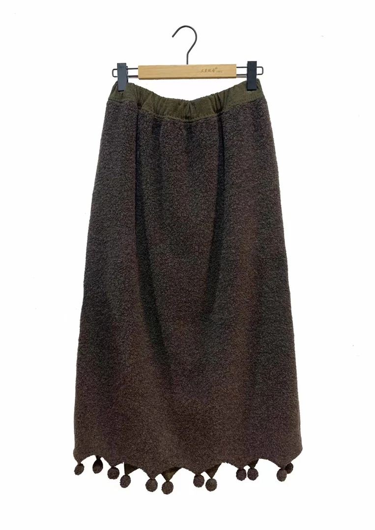左岸迷香/秋冬羊毛混纺半身裙/Z24FW2003