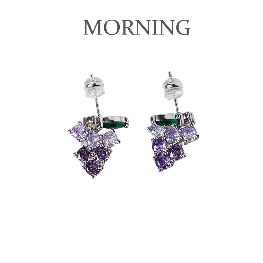 铜合金无非金属耳饰 MORNING/早安日记长款小众气质通勤耳环-1059