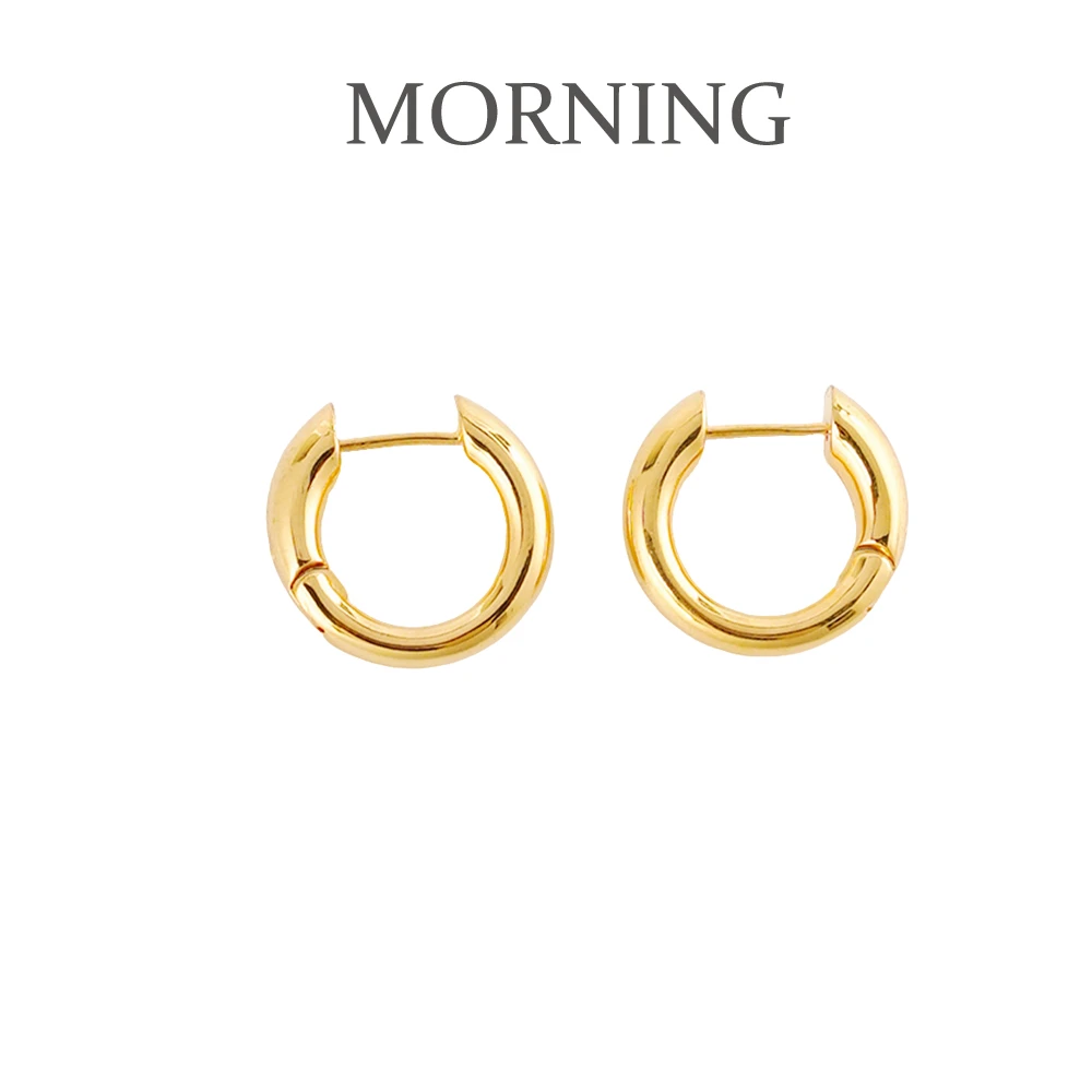 铜合金无非金属耳饰 MORNING/早安日记百搭气质时尚金色耳环-1384