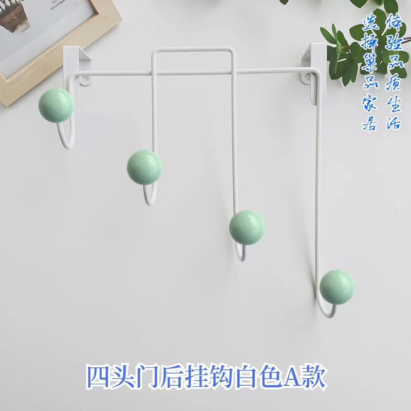 ins铁艺门后挂钩洗手间卧室装饰简约多功能免打孔创意门后挂钩