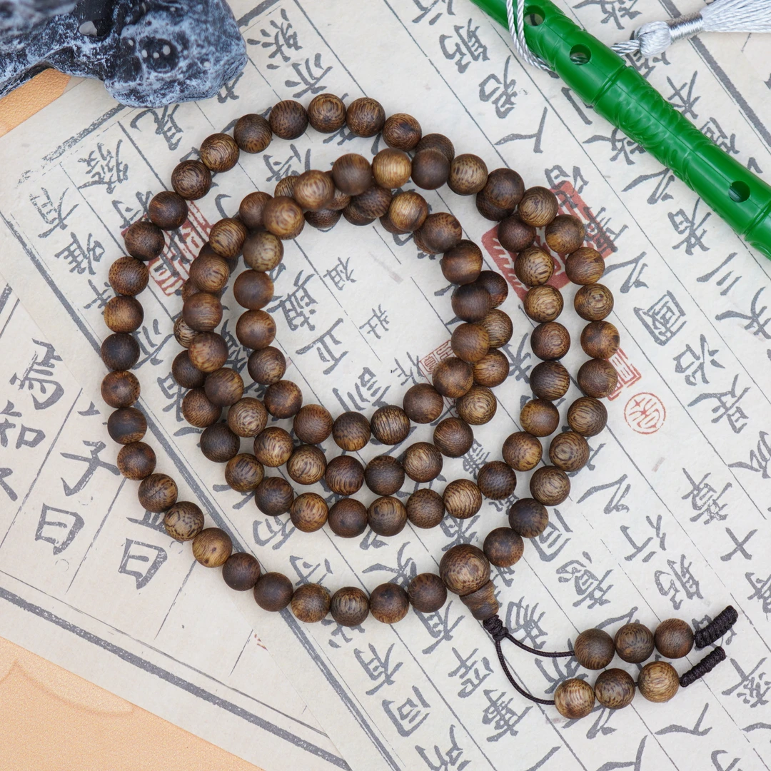 「年货福利价」7mm圆珠多圈绿奇楠沉香手串-18g+