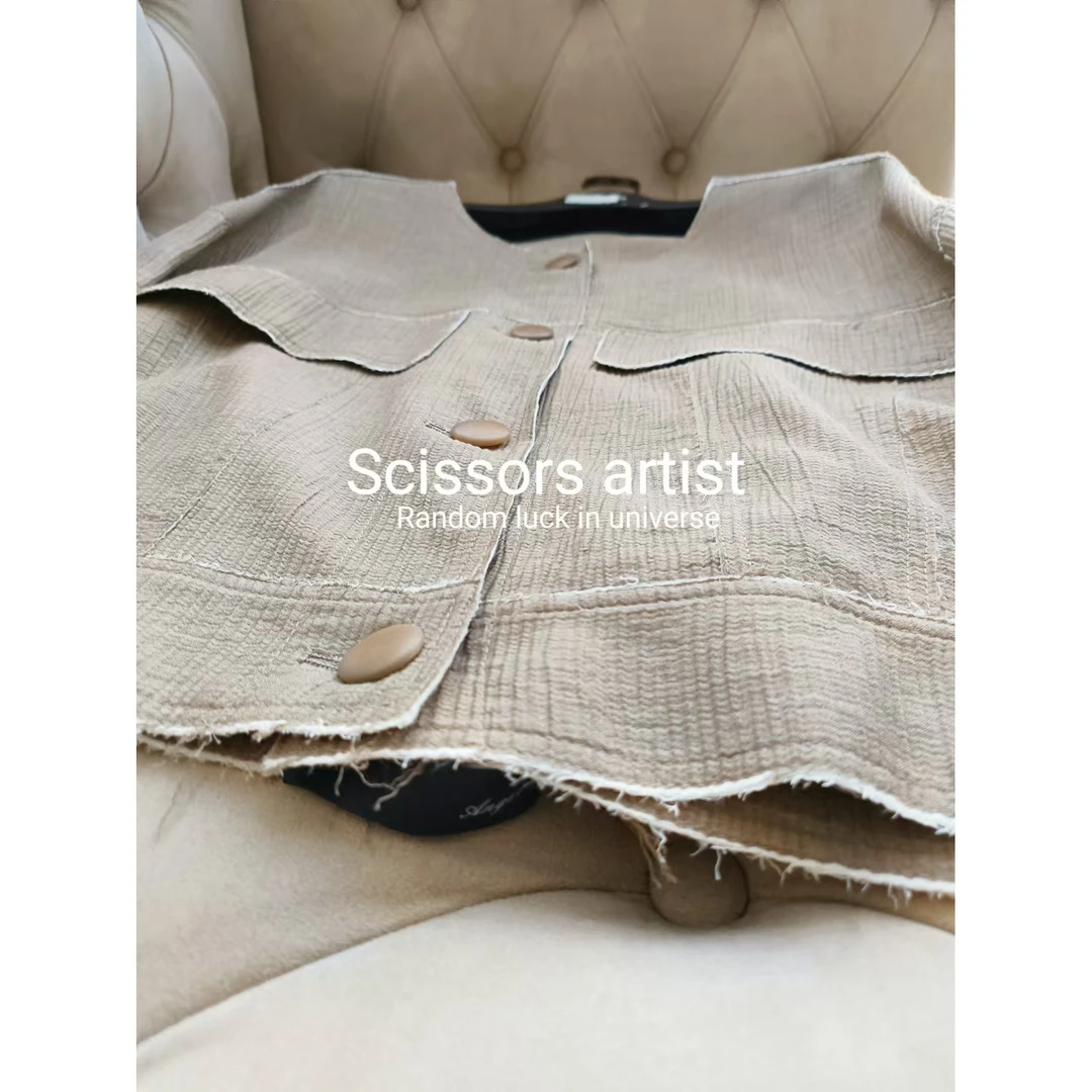 【Scissors artist】高端设计师走秀女装时尚休闲外套1686