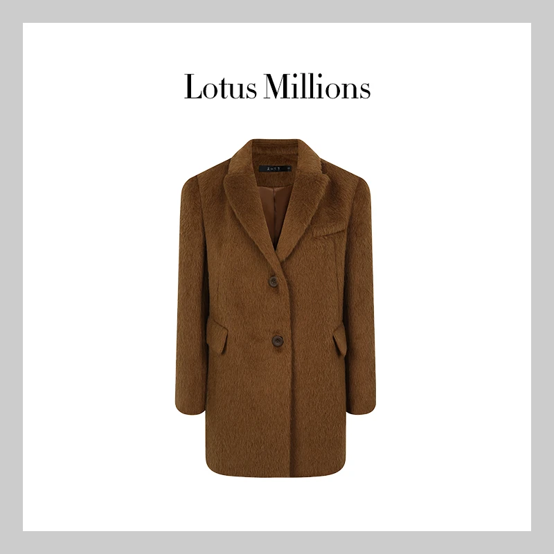 莲的百万【柏林傍晚】2024年新款 阿尔巴卡苏丽绒 双面呢外套