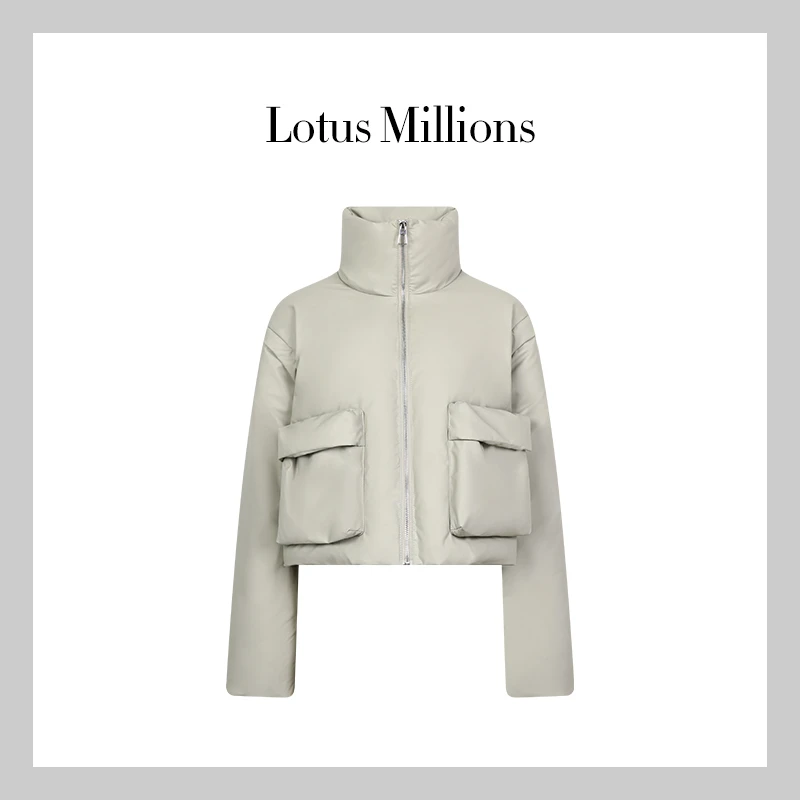 莲的百万【绿豆包】2024年冬季新款90新标白鸭绒小版精致休闲羽绒服