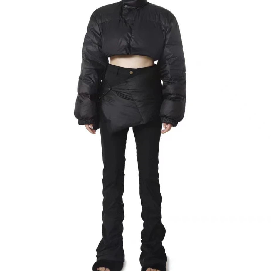 莲的百万 廓型超短款羽绒外套