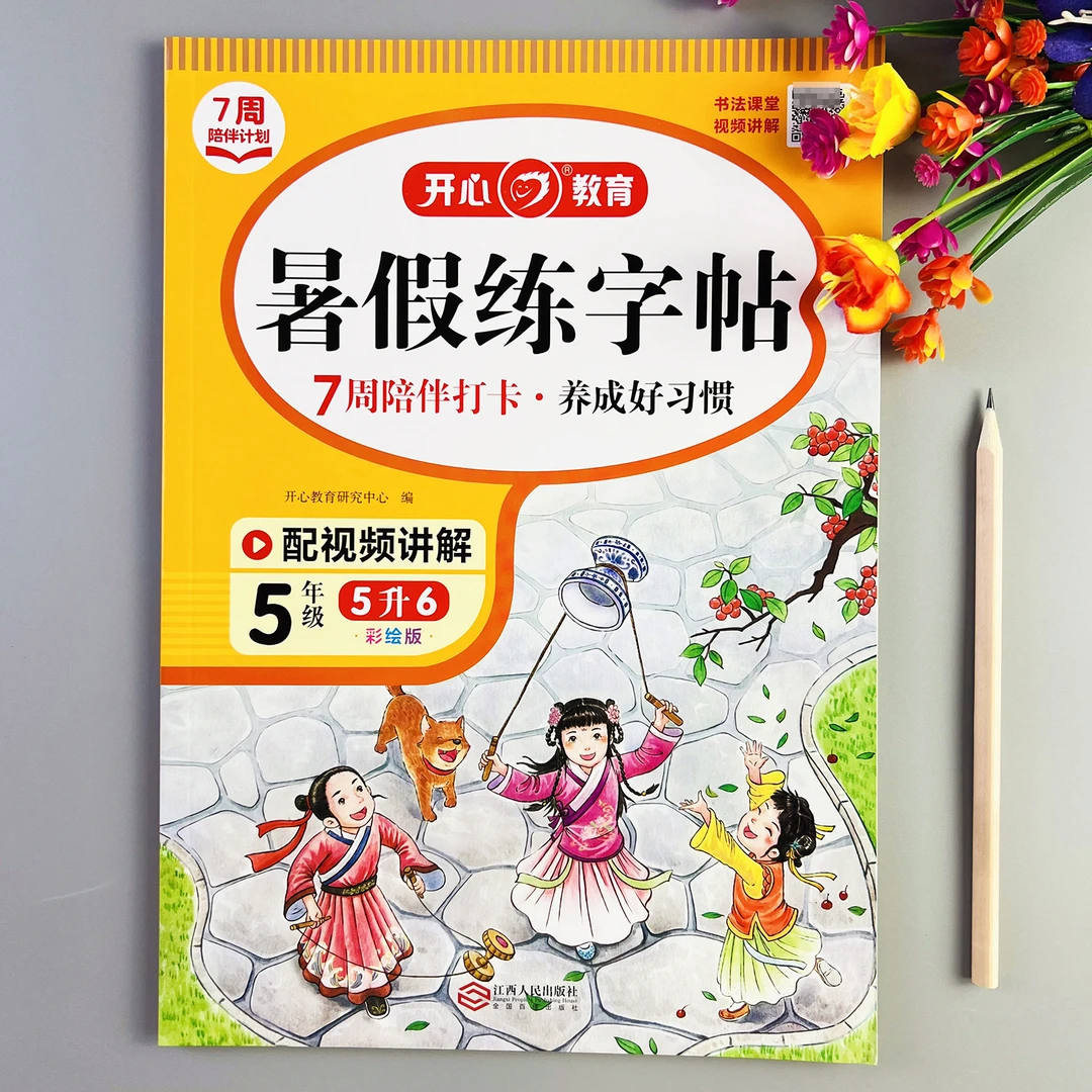 暑假练字帖五升六同步练字帖人教版复习五年级下册预习六年级上册