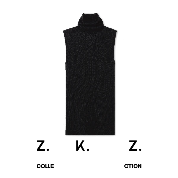 Z.K.Z.「冬日特调」超软羊毛无袖显瘦高领打底衫