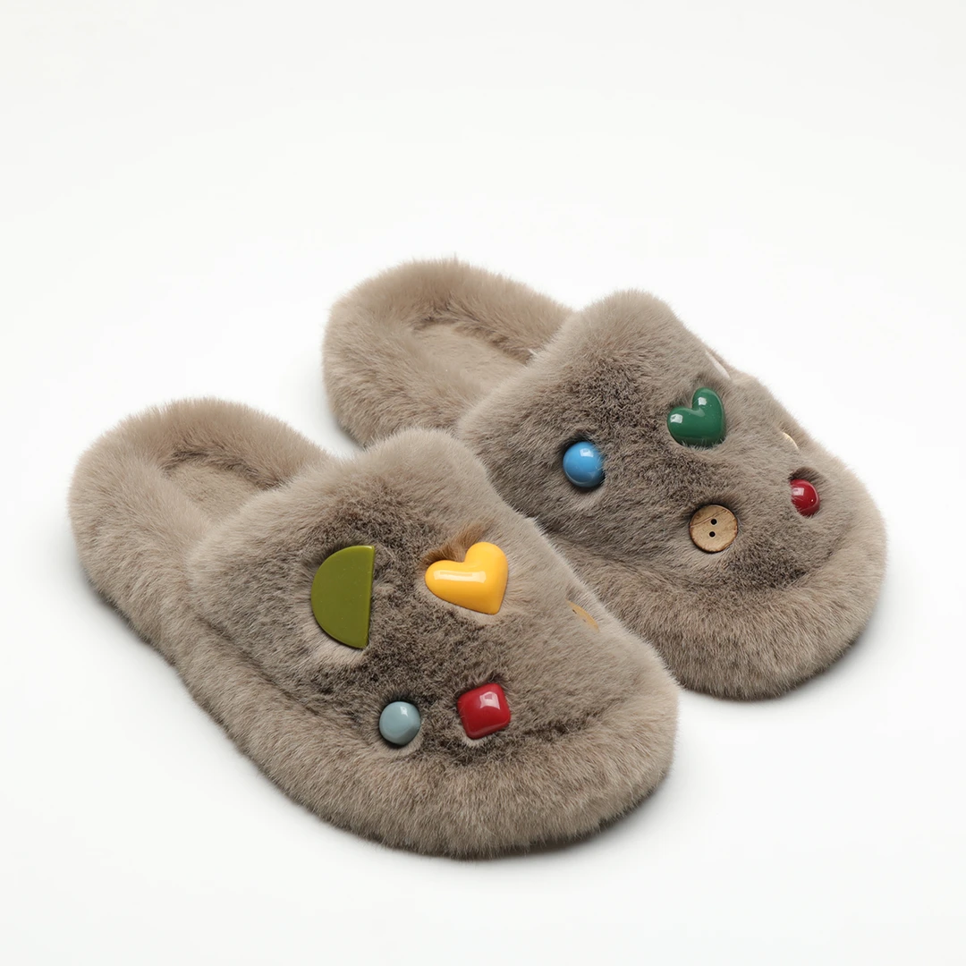 拖鞋女款秋冬外穿居家棉2025新款棉明星同款外穿毛毛拖鞋