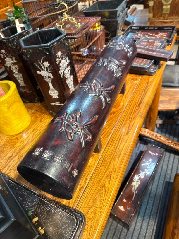 紫檀横财 木艺 紫气东来