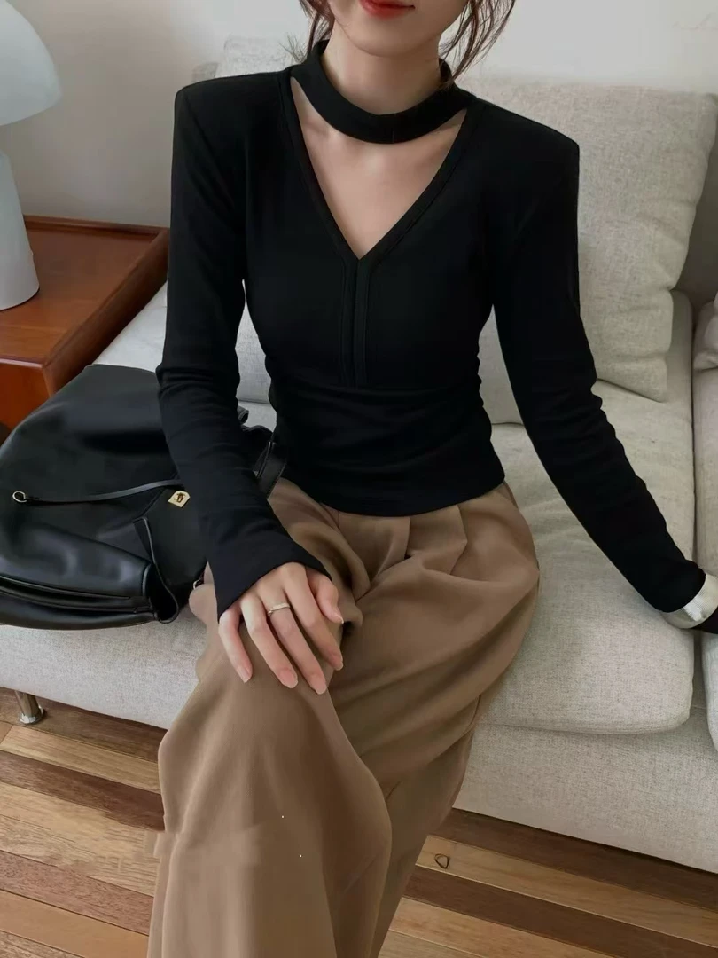 2068-BQ新款黑色抓毛上衣（80-130）