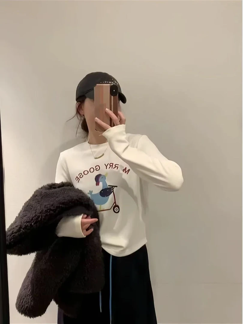 2658-3-BQ白色抓毛上衣（80-135）