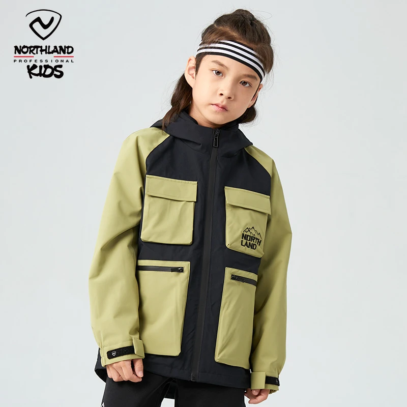 诺诗兰童装儿童硬壳山系户外防风防水时尚三合一外套CO120302