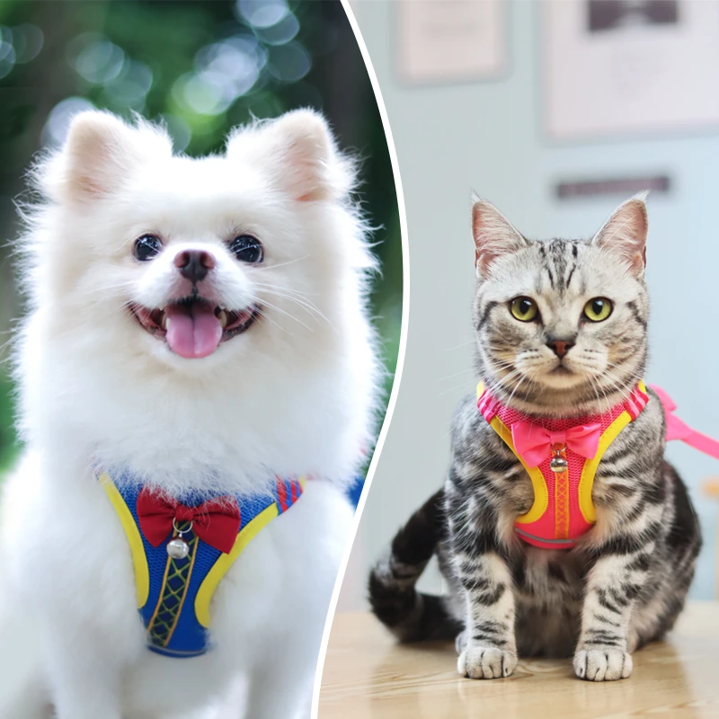 狗狗防脱通用宠物牵引绳公主背心式防挣脱蓝猫泰迪比熊舒适胸背带