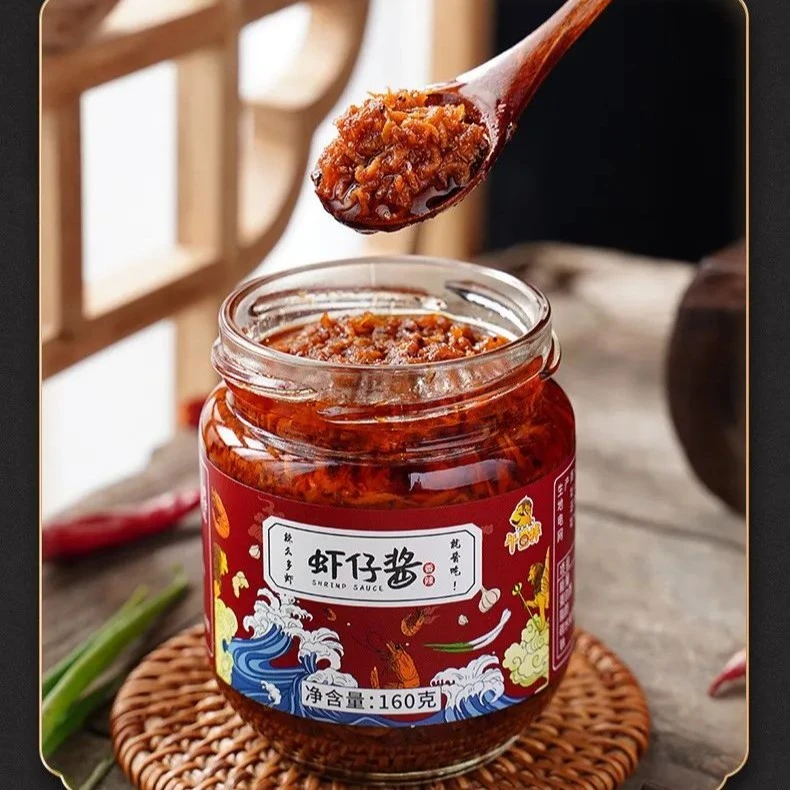 连云港发货 鲜香味浓下饭菜拌面  即食虾仔酱 6瓶(160g/瓶)