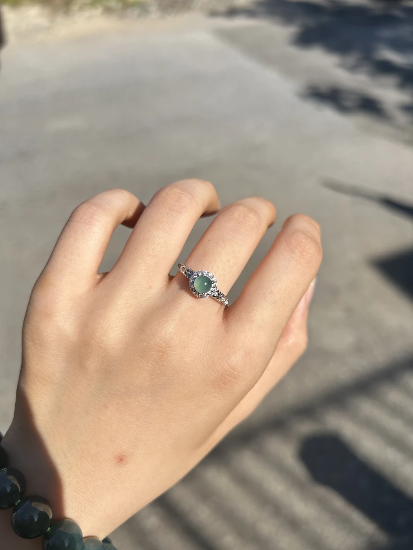 精品蓝水翡翠戒指