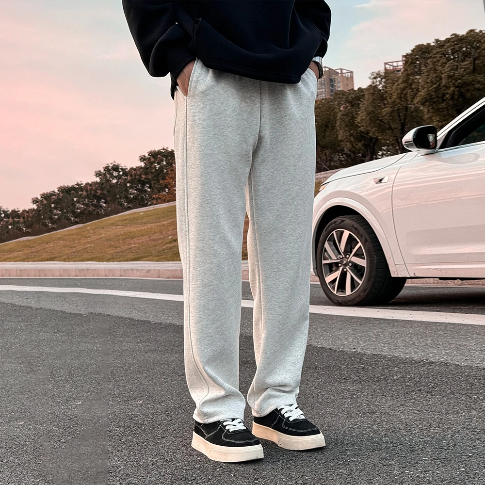 直筒裤cleanfit休闲裤男25春秋新品拖地裤刺绣阔腿裤宽松运动卫裤