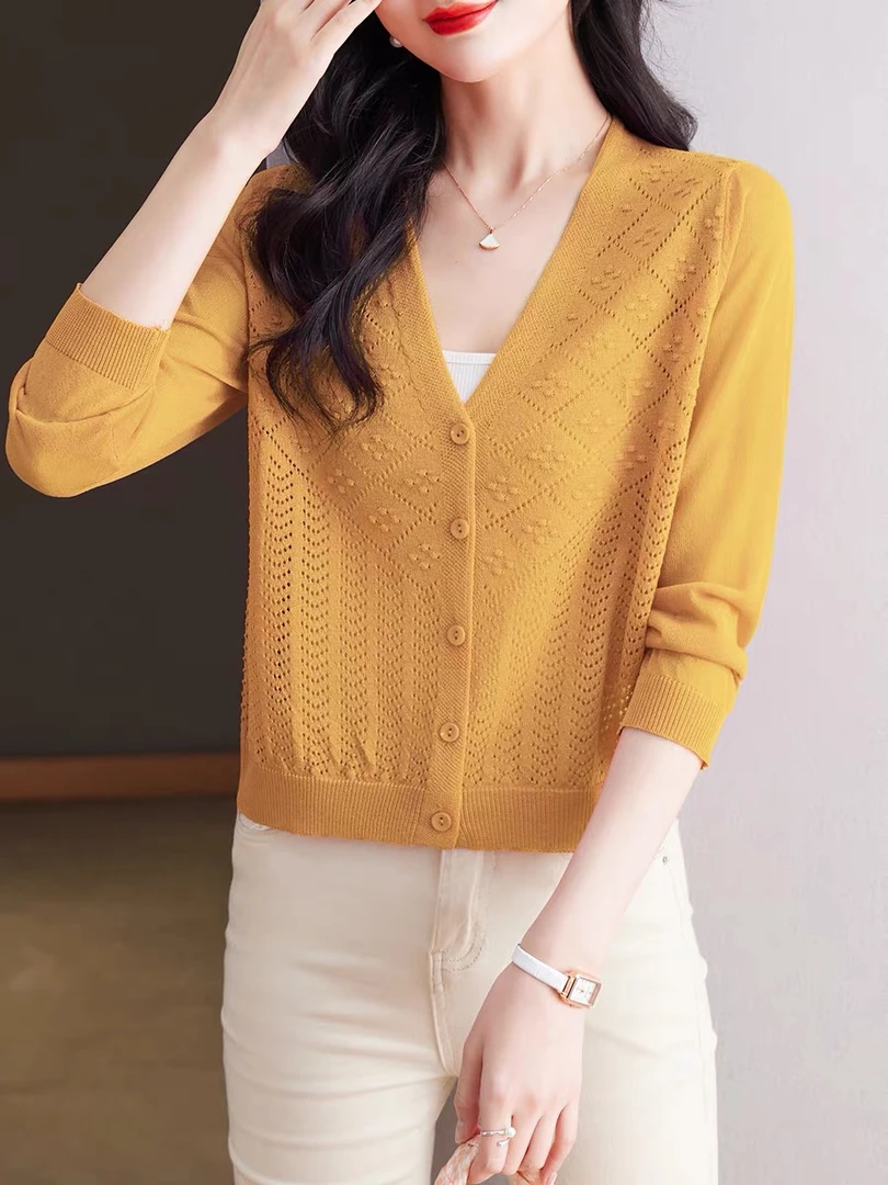 冰丝针织开衫女夏季薄款小外搭披肩配吊带裙子防晒上衣空调衫