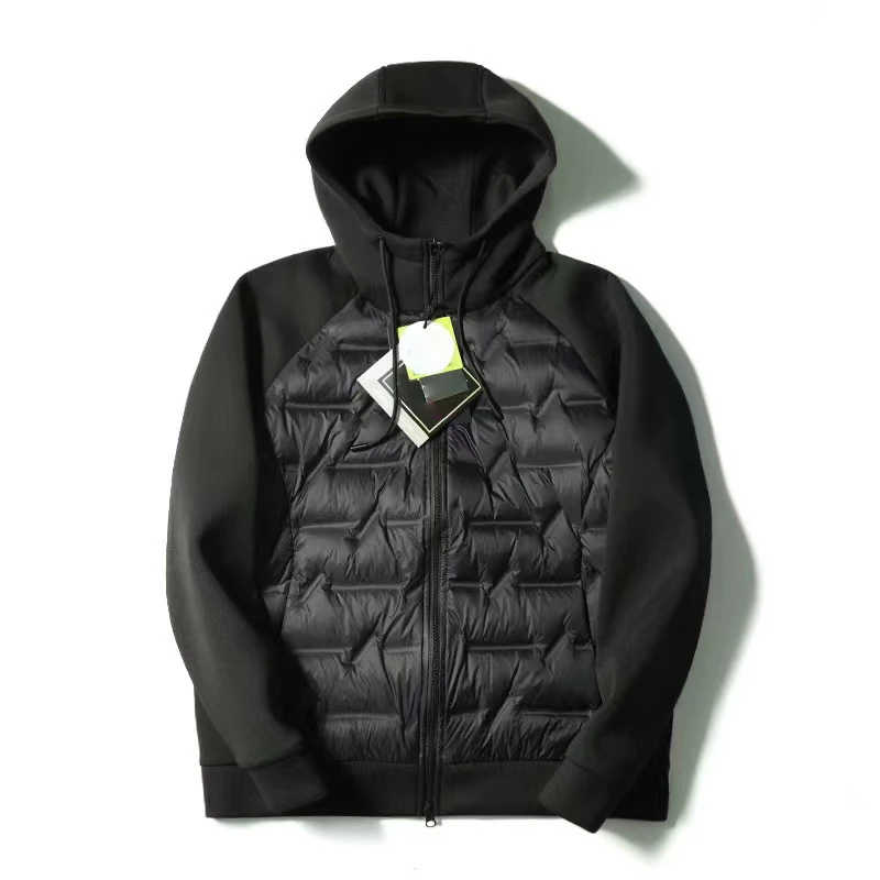 新款卫衣针织拼接袖连帽短款保暖羽绒服NA3SYGZ0562