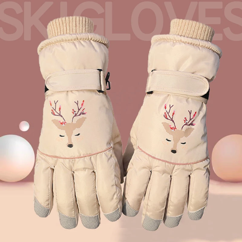 【新疆包邮】触屏滑雪手套冬季女加绒加厚保暖防寒户外骑行电动车棉