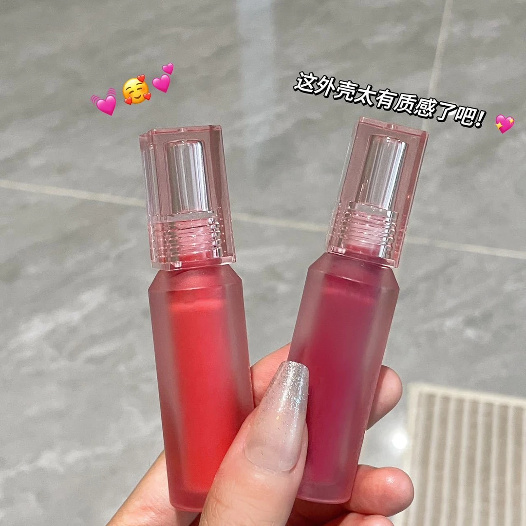 泡菜国女高色!蕾丝夹心糖镜面水光唇釉嘟嘟唇水型显白学生平价女