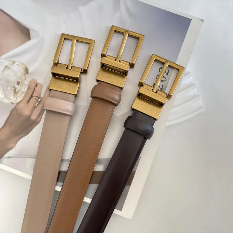 时尚双面气质款牛皮双面用旋转扣皮带腰带百搭高档裤腰带