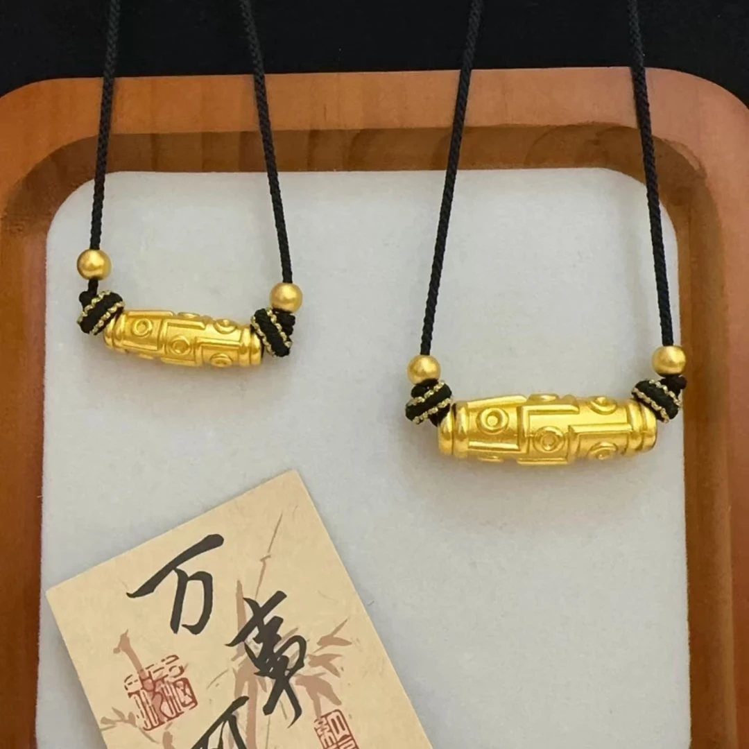 九眼藏式吊坠链子饰品项链编织精美百搭黑色手工编绳
