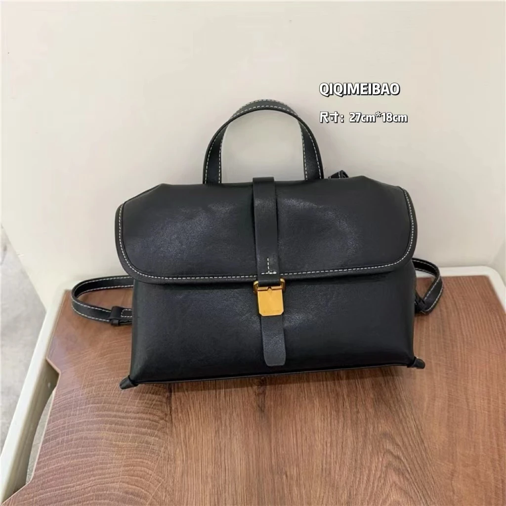 2024植鞣皮小众设计感新款复古手提单肩斜挎包262