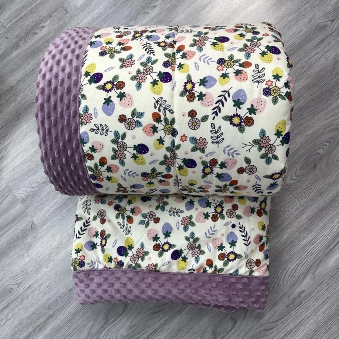 2024秋季时尚新款加厚原棉豆豆被学生被可机洗空调被单双人四季被