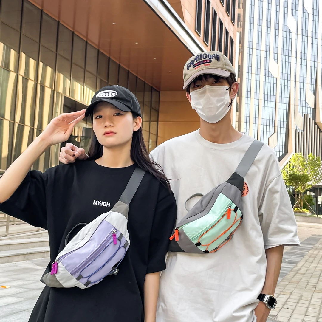外单款男女同款胸包时尚休闲运动防水ins个性包腰街头户外包韩版