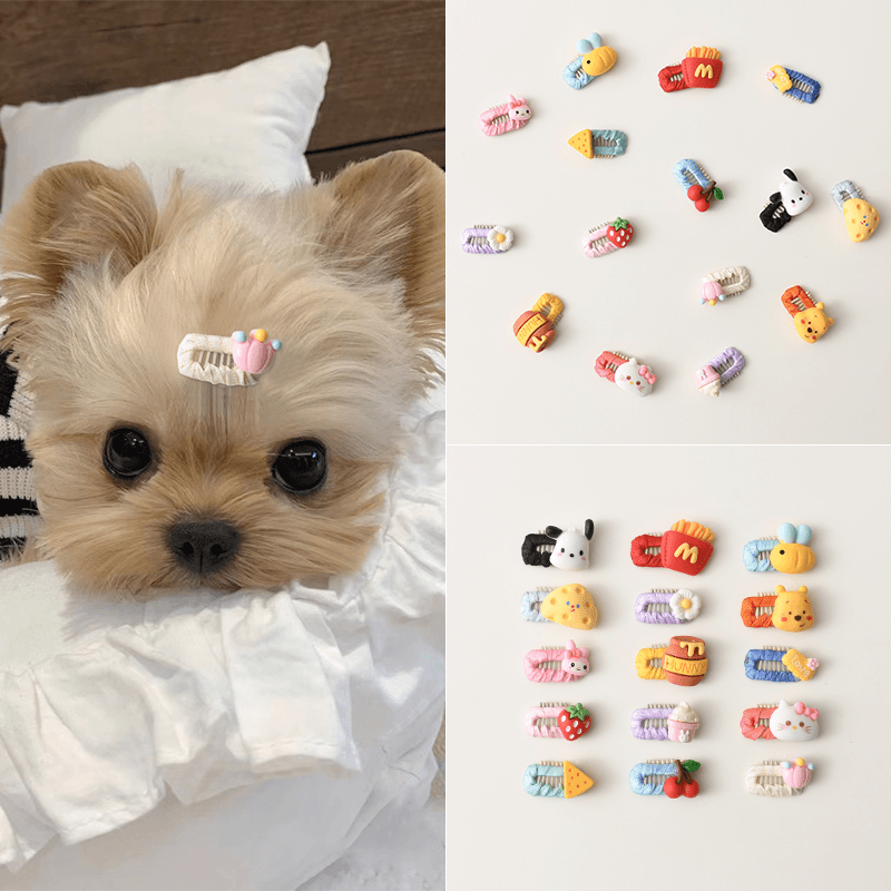 迷你宠物狗狗BB夹小卡子头饰约克夏专用发夹马尔济斯发夹小狗夹子