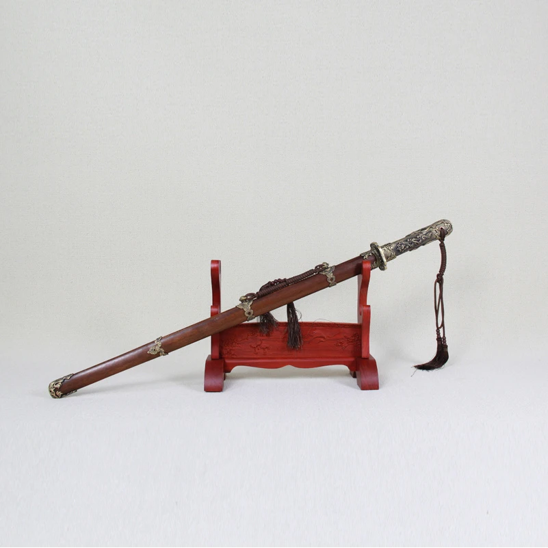 龙泉沈广隆-水龙唐刀 酸枝木 T8  手工锻打 唐横刀 未开刃