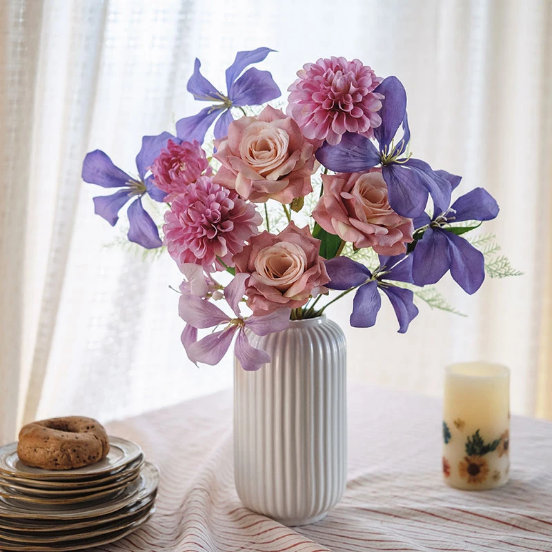 【星辰大海】简约轻奢时尚仿真花假花客厅餐桌装饰精致家居摆件打卡